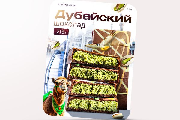 Дизайн карточки товара Дубайский шоколад, вар.2