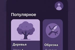 Обращение с деревьями. Обучающее приложение.