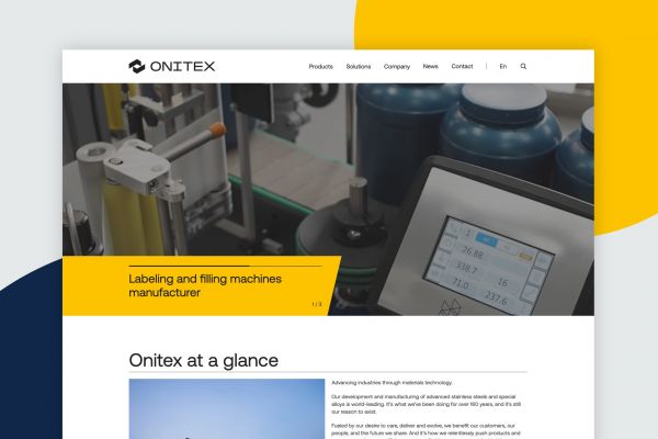 Верстка сайта на Webflow для компании производящей оборудование