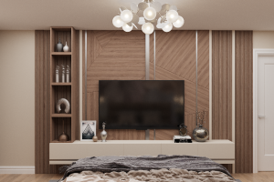 3д визуализация спальни