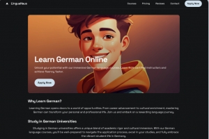 Дизайн сайта для онлайн школы немецкого языка(англоязычный