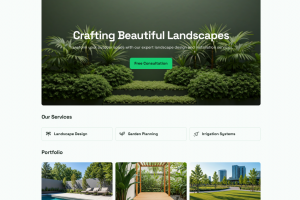 Дизайн лэндинга для агентства ландшафтного дизайна(англоязычный)