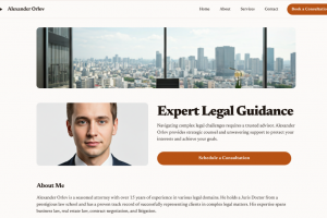 Лэндинг для адвоката на англоязычную аудиторию