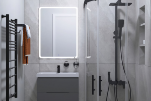 Санузел в серых тонах