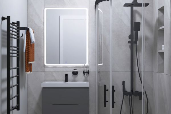 Санузел в серых тонах