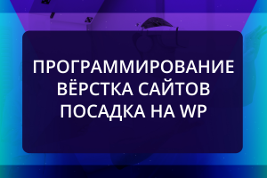 Вёрстка сайтов и их программирование.