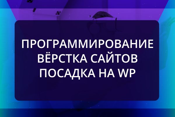 Вёрстка сайтов и их программирование.