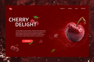 Дизайн-концепт сайта по продаже вишни