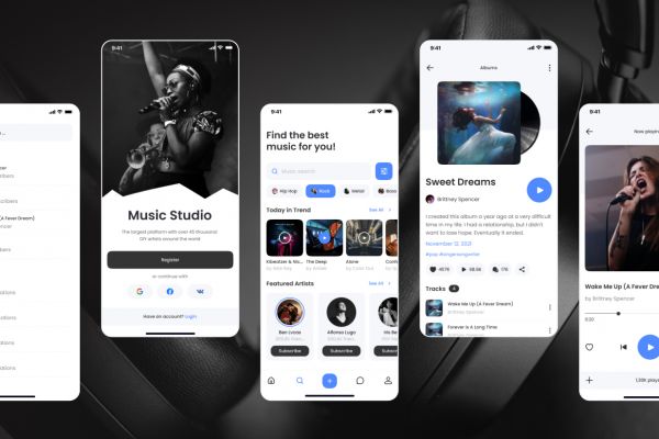 Разработка дизайна мобильного приложения авторской музыки Music Studio