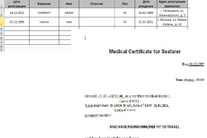 Создание пакета документов по шаблону