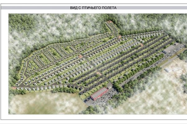 План посёлка 3D Вид с птичьего полета