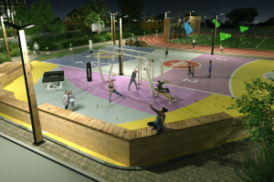 Проект спортивно-игровой площадки для жилого квартала