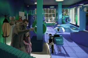 Игровые комнаты в проекте реконструкции объекта культурного наследия регионального значения Здание первого хибиногорского кинотеатра «Большевик» в г. Кировск