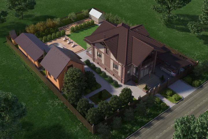 Генплан или ландшафтный проект участка — с идеей и расчётом зон - 5511796