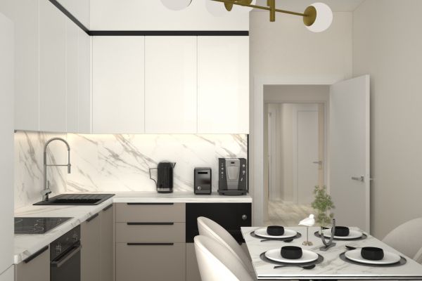 дизайн проект кухни-столовой