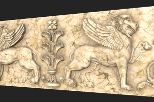 Барельеф "Львы" для оформления фасада здания