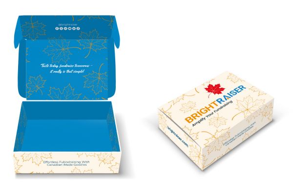 Дизайн оформление бокса Brightraiser «Набор канадских образцов для фандрайзинга»