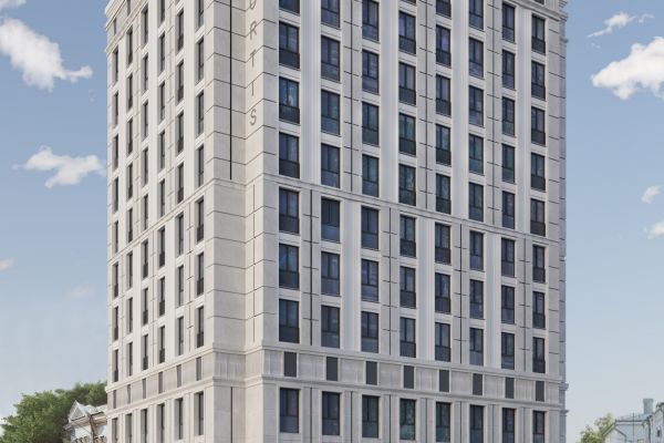 3Д визуализация фасада апарт-отеля. г. Екатеринбург