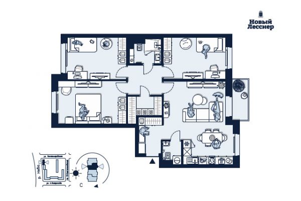 Оформление планов застройщика ОТДЕЛСТРОЙ для ЖК "Новый Ленсснер"