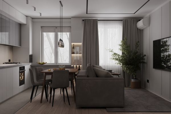 Полный дизайн-проект интерьера квартиры 100 кв.м.