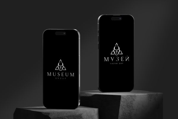 Логотип для лаундж-бара Museum (RUS+ENG)