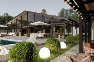 Дом в горах с баней и благоустройством