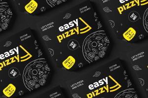 Easypizzy разработка логотипа и фирменного стиля для пиццерии (Польша)