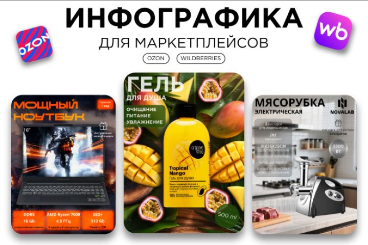 Инфографика для маркетплейса - 5521175