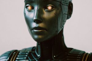 a-close-up-portrait-of-a-female-robot-standing-aga-4