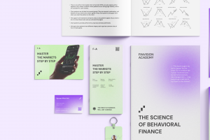 Логотип и айдентика для школы трейдинга Finvision Academy