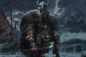 Арт "Викинги" творческая работа сделанная для рекламмы