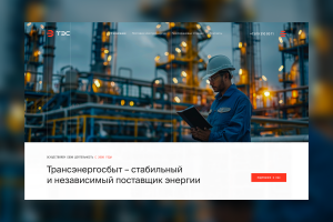 Трансэнергосбыт — корпоративный сайт для энергосбытовой компании, работающей в 6 регионах России