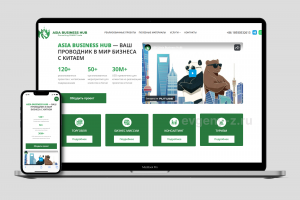 Сайт для компании Asia Business Hub которая занимается сопровождением бизнеса в Китае