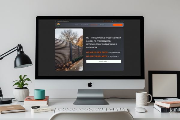 Сайт для завода по производству металлического штакетника и профлиста