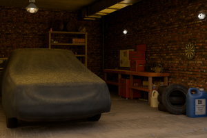 Детализированный 3D Рендер Гаража