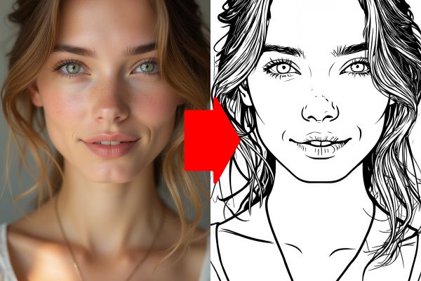 Векторный скетч по фотографии