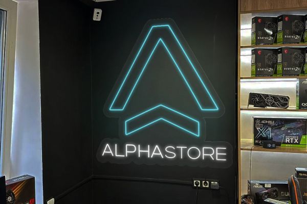 Визуализация неоновой вывески