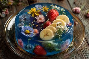 guerillabob0770_A_stunning_blue_jelly_cake_with_bananas_strawbe_