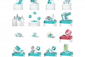 Разработка 3D иконок для мобильного приложения и сайта