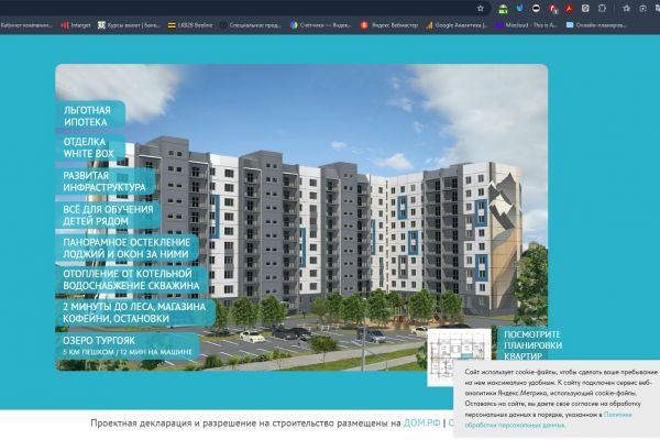 Создание и продвижение сайта для застройщика