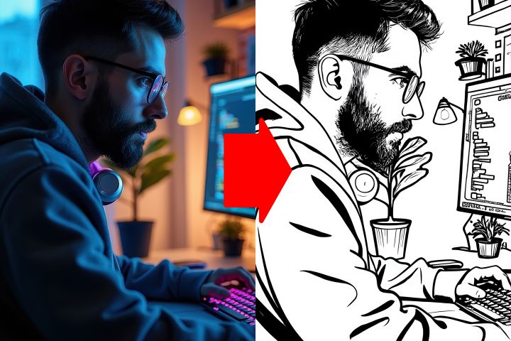 Векторный скетч по фотографии - 5529467