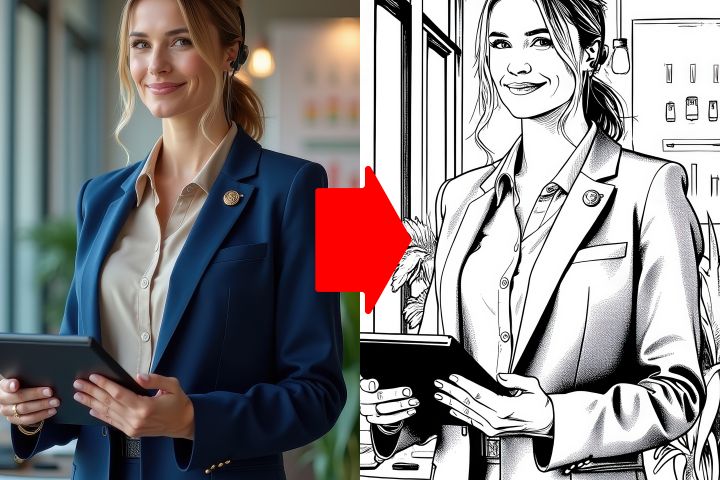 Векторный скетч по фотографии - 5529468