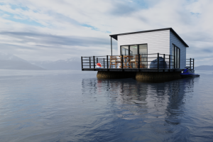 3D визуализация домика на воде