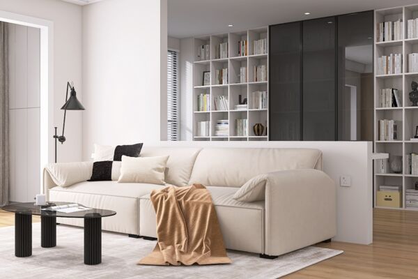 Современная кухня-гостиная 58 м²