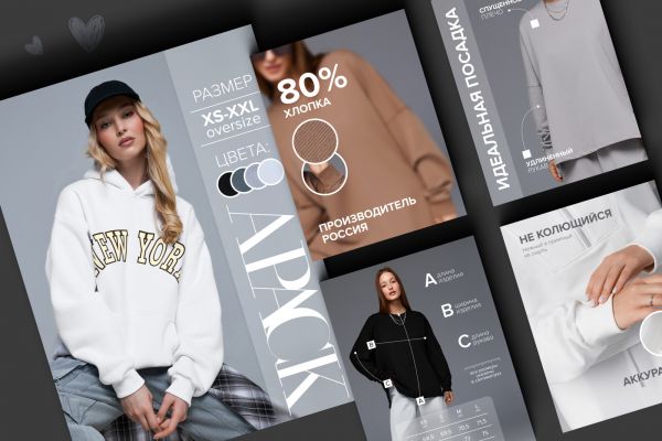 Разработка шаблонного дизайна карточек с сохранением целостности визуального ряда