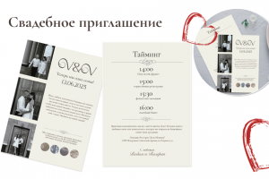 Свадебное приглашение с предпечатной подготовкой