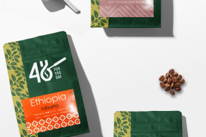 Разработать дизайн упаковки для кофе