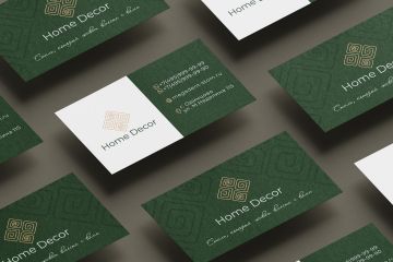 Дизайн односторонней визитки