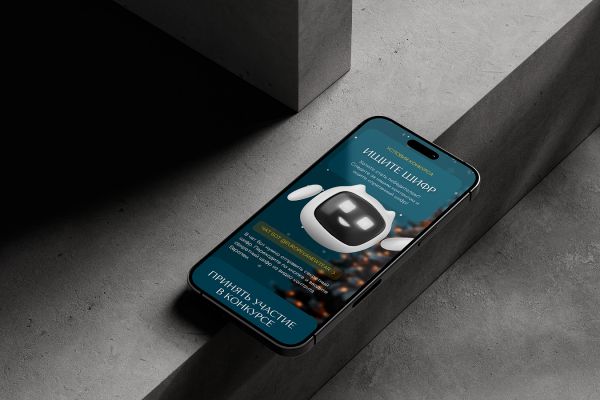 Лендинг на Тильде про новогодний розыгрыш