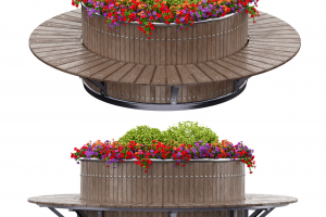 Клумба скамья